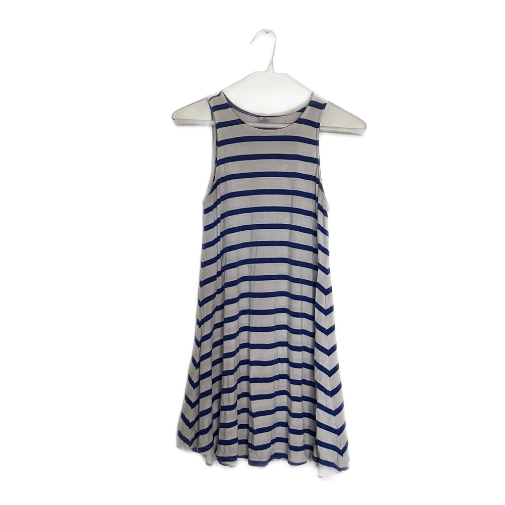 Old Navy Petite Tank Top Blue & White Striped Dress